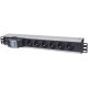 Intellinet 19" 1.5U Rackmount 6-Output Power Distribution Unit (PDU) EU CEE 7/3 Outlets, With Double Air Switch, No Surge Protec