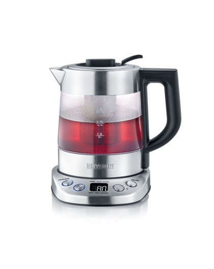 Severin WK 3473 electric kettle 1 L 2200 W Stainless steel, Transparent