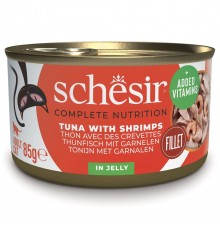 SCHESIR in jelly Tuna with shrimps - wet cat food - 85 g