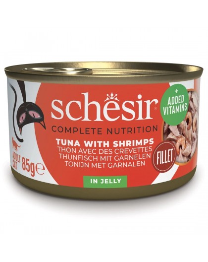 SCHESIR in jelly Tuna with shrimps - wet cat food - 85 g