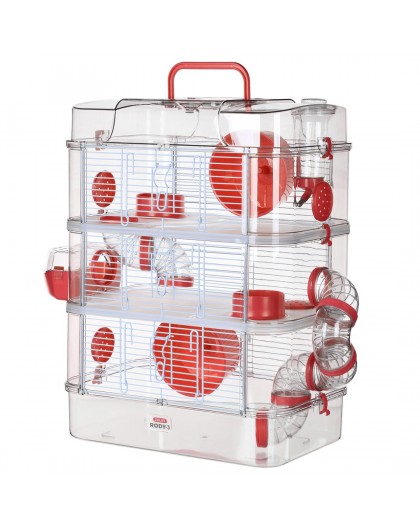 ZOLUX Rody3 Trio - rodent cage - red