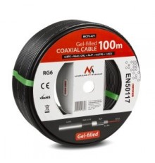 Maclean MCTV-477 coaxial cable 100 m Black