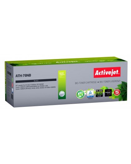 BIO Activejet ATH-78NB toner for HP, Canon printers, Replacement HP 78A CE278A, Canon CRG-728 Supreme 2500 pages black. ECO Tone