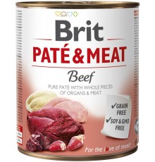 BRIT Paté & Meat with Beef - wet dog food - 800g