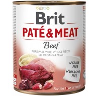 BRIT Paté & Meat with Beef - wet dog food - 800g