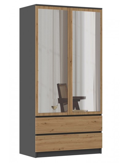 Topeshop SZAFA MALWA AN/AR L bedroom wardrobe/closet 5 shelves 2 door(s)