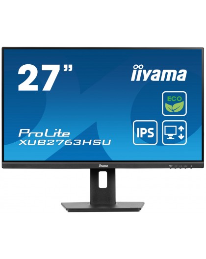iiyama ProLite XUB2763HSU-B1 computer monitor 68.6 cm (27") 1920 x 1080 pixels Full HD LED Black