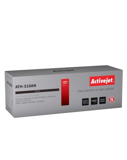 Activejet ATH-310AN Toner (replacement for Canon, HP 126A CRG-729B, CE310A Premium 1200 pages black)