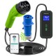 Qoltec Mobile EV Car Charger Adjustable 2in1 Type2 | 7kW | 230V | CEE 3 PIN | Wi-fi| LCD | Portable | Wallbox | 5m