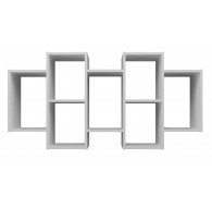 Подвесная книжная полка Bilbao 7.0 Белые настенные полки