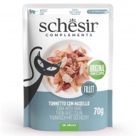 SCHESIR Tuna with hake in jelly - wet cat food - 70g