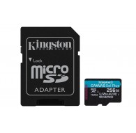 Kingston Technology 256GB microSDXC Canvas Go Plus Gen4 200MB/s A2 U3 V30 Card + Adapter