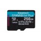 Kingston Technology 256GB microSDXC Canvas Go Plus Gen4 200MB/s A2 U3 V30 Card + Adapter