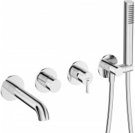 Concealed bath mixer with shower set
