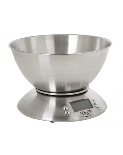 Adler AD 3134 Electronic kitchen scale Stainless steel Round