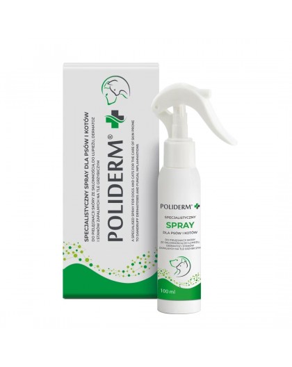 JM SANTE Poliderm - care spray for dandruff-prone, inflamed and dermatosis-affected skin for dogs and cats – 100 ml