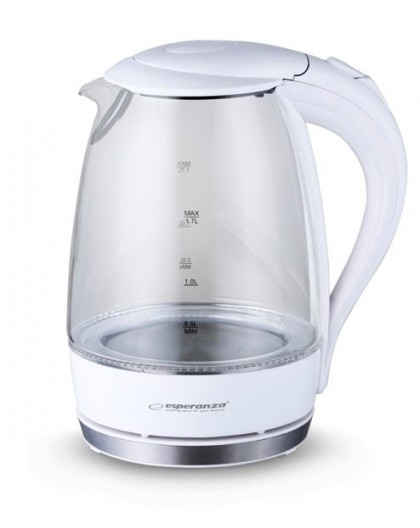 Esperanza EKK011W Electric kettle 1.7 L White, Multicolor 2200 W
