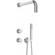 Concealed shower set with hand shower