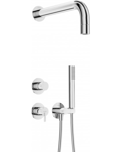 Concealed shower set with hand shower