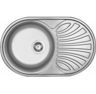 1-bowl steel sink with drainer