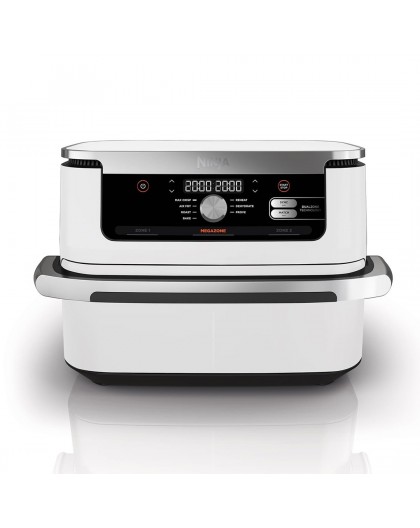 Ninja AF500EUWH fryer Double 10.4 L Stand-alone 2470 W Hot air fryer Silver, White
