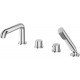 4-hole bath mixer with shower set