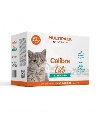 CALIBRA Cat Life Sterilised - wet cat food - 12x85g
