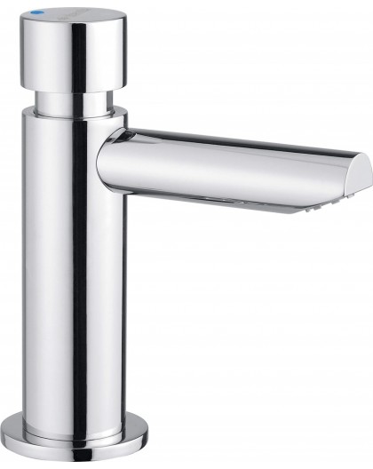 Timed washbasin mixer
