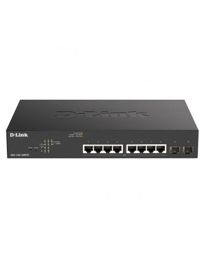 D-Link DGS-1100-10MPV2 Managed L2 Gigabit Ethernet (10/100/1000) Power over Ethernet (PoE) 1U Black
