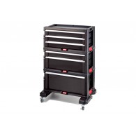 Keter Tool Rack on wheels 6 drawers Black