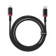 Baseus Dura Type C fast charging cable for iP 20 W 1 m Black, Red