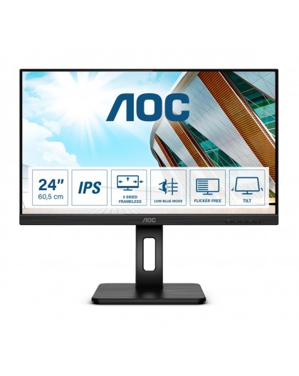 AOC Q24P2Q LED display 60.5 cm (23.8") 2560 x 1440 pixels Quad HD Black