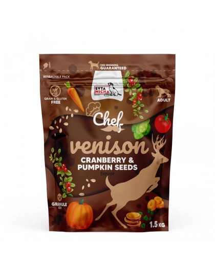 SYTA MICHA Chef Venison with cranberry and pumpkin seeds - dry dog food - 1,5kg
