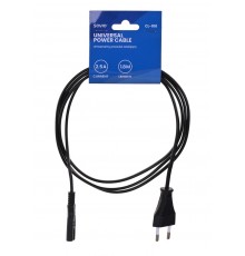 Savio CL-100 power cable Black 1.8 m IEC Type E (3.4 mm, 3.1 mm) IEC C7
