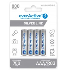 Rechargeable batteries everActive Ni-MH R03 AAA 800 mAh Silver Line