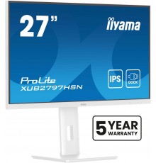 iiyama ProLite 27" IPS technology panel with USB-C dock and RJ45 (LAN)