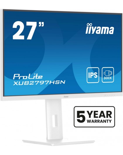 iiyama ProLite 27" IPS technology panel with USB-C dock and RJ45 (LAN)
