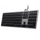 Satechi Slim W3 Keyboard USB-C with numpad (gray)