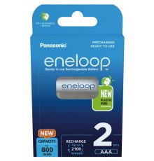 Rechargeable batteries PANASONIC ENELOOP AAA 800 mAh 2 szt (BK-4MCDE/2CP)