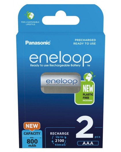 Rechargeable batteries PANASONIC ENELOOP AAA 800 mAh 2 szt (BK-4MCDE/2CP)