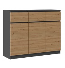 3D3S chest of drawers 120x40x97 cm, anthracite/artisan