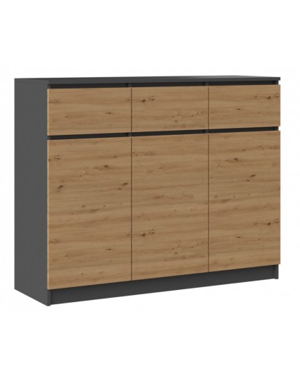 3D3S chest of drawers 120x40x97 cm, anthracite/artisan