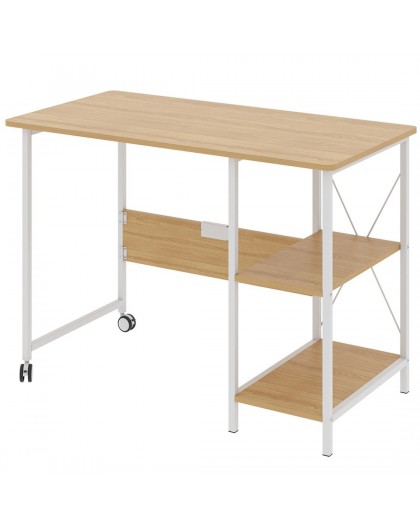Maclean loft folding desk, dimensions: 107x45x75cm, max - 150 kg, with top, light beech color, MC-411 W