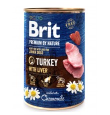 BRIT Premium by nature Junior Turkey with Liver - wet dog food - 400g
