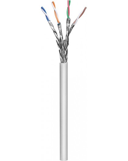 Intellinet Network Bulk Cat7 Cable, 23 AWG, Solid Wire, 305m, Grey, Copper, S/FTP, LSZH, CPR-Dca Rated, Drum
