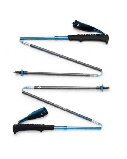 DIAMOND BLACK DISTANCE CARBON TREKKING POLES, 125CM - DESERT SKY