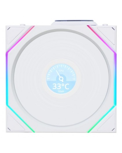 Вентилятор Lian Li UNI FAN TL Wireless LCD, ARGB, PWM - 120 мм, белый