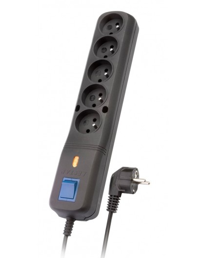 LESTAR 1966000422 power extension 5 m 230 AC outlet(s) Indoor Black