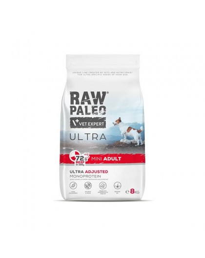 VET EXPERT RAW PALEO Ultra Mini Adult Beef - dry dog ​​food - 8 kg
