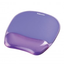 Fellowes CRYSTAL Mouse & Wrist Pad gel purple
